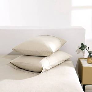 lot 6265 image: TUMEI 100% Linen Pillow Cases King, Set of 2 King Size Linen Bed Pillow Shams Cover Washed Solid Color Natural Flax Soft Breathable, (35.83x20.08) - Retail $25