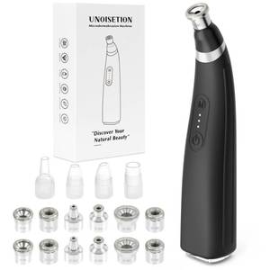 lot 6273 image: Diamond Microdermabrasion Machine, UNOISETION Rechargeable Micro Dermabrasion Facial Tool with 12 Diamond Tips, Blackhead Remover for Home Travel - Retail $72