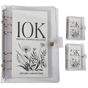 lot 6382 image: 12-Month Envelopes Money Saving Challenge Binder,Budget Binder With Cash Envelopes,12 Month Savings Challenge,Money Saving Binder,Savings Binder,Easy and Funny Way to Save 2.5K5K10K Dollars (10k) - Retail $14