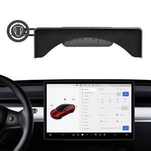 lot 6386 image: Topfit for Tesla Model 3 Y Monitor Magnetic Phone Mount and Sunglasses case Fixed Clip Safety Car Cell Phone Holder Stand for Tesla Accessories 2017-2024