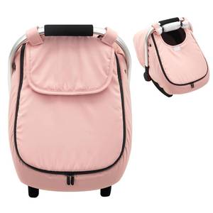 lot 6402 image: Winter Car Seat Cover Baby Gril, Infant Car Seat Cover with Soft Fleece Lined, Warm Carseat Covers with Side Breathable Vents, Universal Cold Weather Shield for Newborn Shower Party - Retail $28