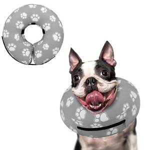 lot 6442 image: Supet Inflatable Dog Cone Collar for Large Medium Small Dogs, Soft Cone Collar for Dogs Cats, ECollar Doggie Neck Donut Dog Cone Alternative After Surgery - Retail $20