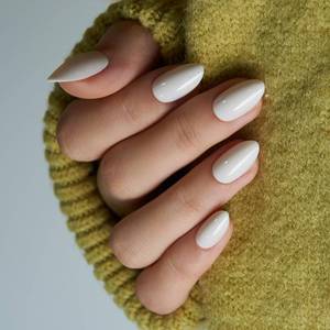 lot 6443 image: CurvLife Press On Nails 30Pcs Soft Gel Almond Fake Nails, Reusable Glue On Nail Kit with Adhesive Tabs, Natural Fit &amp Salon-Quality for Women &amp Girls (Cream Whisper) - Retail $13