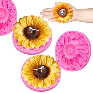lot 6453 image: Wehous 2PCS Large Sunflower Silicone Molds, 3D Flower Silicone Molds for Chocolate Fondant Cake Decoration, Flower Soap Wax Candle Polymer Clay Molds for Handmade Art Craft Baking Tool - Retail $19