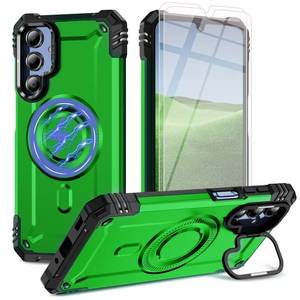 lot 6468 image: for Samsung Galaxy A36 5G Phone Case Compatible with Magsafe 15 FT Military Grade Drop Protection with Screen Protector & Lens Protector Heavy-Duty Shockproof Case for Galaxy A36(J Grass Green) - Retail $9