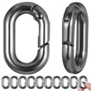 lot 6472 image: 10Pcs Small Carabiner,0.4In Black Carabiner,O-Ring Key Ring for Car Keychain Hooks,Wallet Keychain Replacements