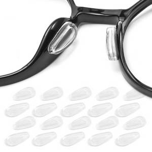 lot 6476 image: Omnful Eyeglass Nose Pads, 3.2mm Thickness Adhesive Anti Slip Glasses Nose Pad with Air Bag, for Eyeglasses Sunglasses Reading Glasses (10 Pairs, Clear) - Retail $8