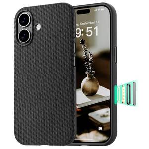 lot 6504 image: vnnink Magnetic for iPhone 17 Case (Compatible with MagSafe) (Camera Control Button) Technical Fabric Nylon Phone Case for iPhone 17, Shockproof Military Drop Protection,Grayish Black - Retail $30