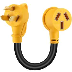 lot 6513 image: Relaxweex 30 Amp to 50 Amp Dryer Adapter Cord Compatible with NEMA 10-30P to 10-50R, 3 Prong for Dryer RV EV Generator Stove Range, STW 10 AWG3C, 1FT, ETL Listed