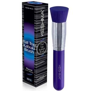 lot 6544 image: Keshima Foundation Brush Flat Top Kabuki - Premium Foundation Brush for Liquid Makeup, Cream, and Powder - Buffing, Blending, and Face (Regular Size, Neon Purple) - Retail $10