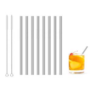 lot 6545 image: Kiemeu Short Metal Straws For Kids, Small Reusable Cocktail Straws For Drinks, �6 mm x 5.5 Inch - Retail $7