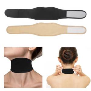 lot 6570 image: BODHIS 2 Pcs Trach Covers for Tracheostomy Tube Holder Adjustable Tracheostomy Supplies Dust- Proof Shield Neck Trach Cover Band Reusable Tracheostomy Care Kits for Men and Women (Black Beige) - Retail $10