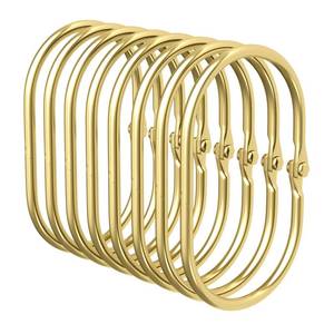 lot 6622 image: Bathway Shower Curtain Rings Gold Shower Curtain Hooks Anti-Drop Shower Rings for Curtain, Metal Shower Curtain Rings Rust Proof, Shower Hooks for Shower Curtain Rod, 12 Pcs Gold Curtain Rings - Retail $9