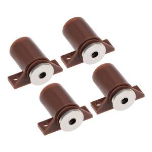 lot 6628 image: uxcell Cabinet Door Magnetic Latch Catch for Bathroom Kitchen Cupboard Brown 4pcs - Retail $14