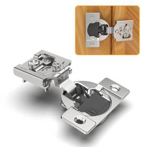 lot 6656 image: Chibery 20 Pack 34 Overlay 4D Soft Close Concealed Hinges for Face Frame Door, Adjustable Closing Speed, Smooth Slow Self Close Hinges, Satin Nickel, 105° Open Angle Stainless Steel Cabinet Hinges - Retail $41