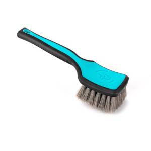 lot 6680 image: Detail Factory - ProGrip XL Tire Brush - Ergonomic ProGrip Handle - Stiff Synthetic Bristles to Cut Through Grime - Octane Riptide - Retail $13
