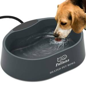 lot 6699 image: Alpcouts Heated Water Bowl for Dog & Cat, Outdoor Heated Pet Bowl with Anti Chew Cord, Large Heated Dog Bowl Provides Drinkable Water in Winter for Dogs Cats Chickens Birds,0.98 Gallon125 OZ,35 Watts