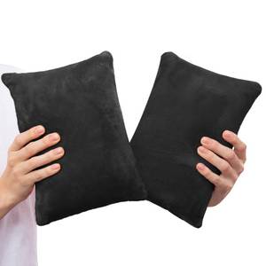 lot 6708 image: 1 MIDDLE ONE 2 Pack Small Pillow, Memory Foam Mini Pillow 11 X 7 Inches for Travel, Sleeping, Nap and Neck, Knee, Lumbar Support, Tiny Cushion for Pet, Dogs (Black) - Retail $19