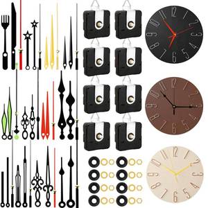 lot 6721 image: PARAOR 8 PCS High Torque Quartz Clock Movement Mechanism Replacement Clock Kit with 12 Different Pairs of Clock Hands for DIY Repair Clock Parts Shaft Lengths 12mm 15.5mm 21.5mm (01) - Retail $12