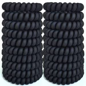 lot 6749 image: Leenchiry 20 Pieces Traceless Spiral Hair Ties No Damage Elastics Coil Hair Ties No Crease Phone Plastic Hair Bands Spiral Bracelets Ponytail Holders for Women and Girls - Matte Black