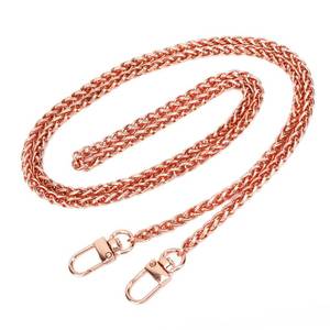 lot 6751 image: 47120cm Purse Chain Strap Shoulder Cross Body Sling Purse Handbag Replacement Accessories with Metal Buckles (Rose Gold) - Retail $8