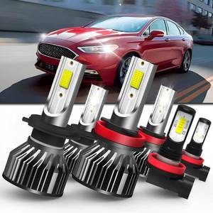 lot 6772 image: SPBRTBUB fit for ford fusion (2006-2012) LED Bulbs H7 High Beam  H11 Low Beam H11H8 Fog Lights Bulbs Kit, Super Bright 6500K, with Fan, Plug and Play, Pack of 6 - Retail $55