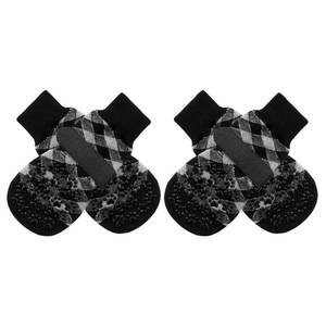 lot 6787 image: EXPAWLORER Anti Slip Dog Socks to Prevent Licking Paws, Dog Shoes for Hot Pavement, Dog Booties for Small Medium Large Senior Dogs, Traction Control Boots & Paw Protectors for Hardwood Floors - Retail $13