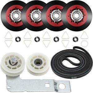 lot 6806 image: UPGRADED 4392067 Dryer Repair Kit with W10837240 Idler Pulley - Replaces Whirlpool Cabrio Duet Maytag Bravos XL Kenmore Elite, Includes WPW10314173 & 661570V & 279640 - AMI PARTS - Retail $24