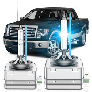 lot 6811 image: SENROBO Fit for Ford 2013 2014 F150 2013-2019 Flex Edge Escape Titanium D3S HID Headlight Bulbs, 350% Brightness, High Low Beam Xenon Light Bulb, 8000K White Blue, Plug and Play, Pack of 2 - Retail $49