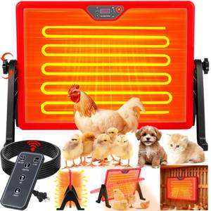 lot 6832 image: Chicken Coop Heater, Chicken Heater for Chicken Coop Accessories, Double Sided Brooder Plate for Chicks Timers and Thermostat, Chicken Heater for Coop, Chick Brooder Heating Plate UL-Compliant