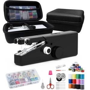 lot 6871 image: Handheld Sewing Machine, Portable & Cordless Mini Sewing Machine for Beginners - Electric Fast Stitching, DIY Fabric Clothes Repair Kit, Home Travel Mending Machine with Accessories, Black - Retail $40