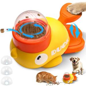 lot 6886 image: Fanosy Interactive Dog Toys Food Puzzle Slow Feeder, Cat Treat Dispenser Toy Duck-Shaped Enrichment Toy for Small Medium Dogs and Cats, IQ Training and Exercise Small Animal Bowls - Retail $15