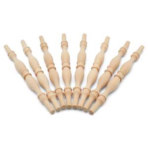 lot 6887 image: Wooden Baluster Spindles 9, Pack of 12 Spindles for Crafts, Woodworking, and Furniture, by Woodpeckers - Retail $17