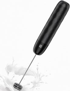 lot 6893 image: Maestri House Rechargeable Milk Frother, LunaFro Mini Handheld Electric Foam Maker Detachable Stainless Steel Whisk Drink Mixer Foamer Mini Blender for Matcha, Lattes, Cappuccino, No Stand - Retail $10