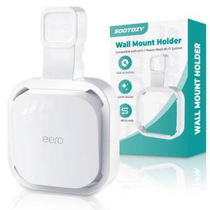 lot 6896 image: Wall Mount Holder for eero 7 Router Mesh Wi-Fi System No Messy Wires, Space-Saving Outlet Wall Mount Holder for eero 7 Extender, Stand Bracket for eero 7 (White-1pc) - Retail $16