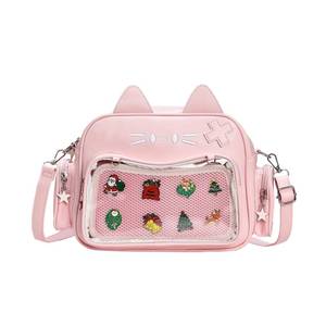 lot 6914 image: ZAROXOXS Kawaii Ita Bag Backpack Crossbody Bag Cat Shoulder Bags Multi-Purpose Pin Display with Insert - Retail $35