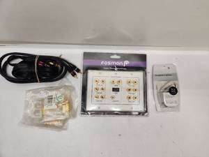 lot 32 image: Fosmon Home Theater Wall Plate Kit with HDMI and Headphone Splitter