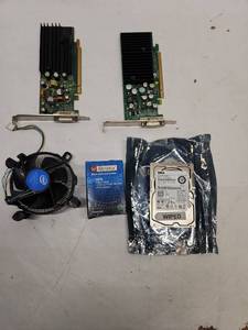 lot 41 image: Computer Parts Lot - Graphics Cards, HDD, CPU Fan