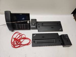 lot 54 image: Lenovo ThinkPad Docking Station with Mitel Phone