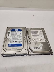 lot 88 image: WD Blue & Hitachi 500GB SATA Hard Drives - Data Wiped