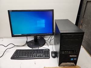 lot 117 image: Lenovo ThinkStation Desktop Computer Set with Monitor