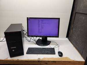 lot 131 image: Lenovo ThinkStation Desktop Computer Set with Monitor