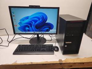 lot 143 image: Lenovo ThinkStation P350 Workstation Desktop Computer Set