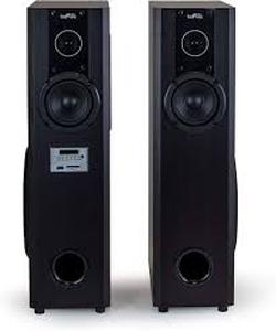 beFree Sound BFS-T120 2.1 Channel Bluetooth Powered Black Tower Speakers
