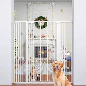 lot 171209 image: Retails for $110 51 Extra Tall Cat Gate 30-49.27 Wide, Auto Close, Pressure Mounted, for Cats & Small Dogs, Hallway, Stairs, Kitchen, Not Baby Gate,White
