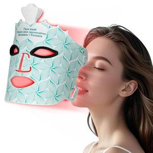 lot 371190 image: SUERBEATY Red Light Mask for Face, 7 Colors Red Light Mask, Cordless, Soft Flexible, Portable & Lightweight for Home & Travel, Rechargeable Facial Masks for Mom Sister Girlfriend Wife (Green)