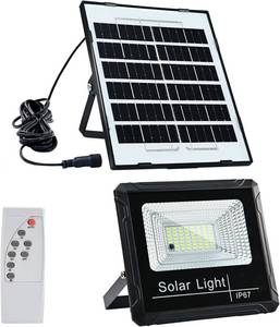 lot 471351 image: Solar Flood Lights Outdoor Waterproof - IP67 Security Floodlight Dusk to Dawn Auto OnOff, 6500K Solar Powered Lights Outside with Remote Control for Wall Porch, Patio, Backyard, Garden, Barn , Shed