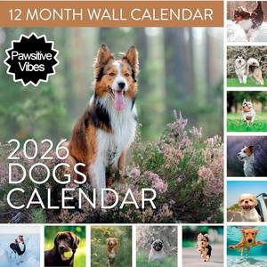 lot 271258 image: 2026 Dog Wall Calendar  Cute Hanging Calendar with Adorable Dogs & Puppies Every Month, Large Monthly Fun Calendar Gift For Women & Men