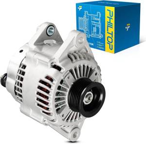 lot 371203 image: Retails for $120 PHILTOP Alternator Compatible with Hyundai Santa Fe 2007-2009 2.7L, Kia Rondo 2007-2010 2.7L, Optima 2007-2010 2.7L High Amp Alternators Replace 11190N 12V 130Amp CW S6 6-Groove Pulley
