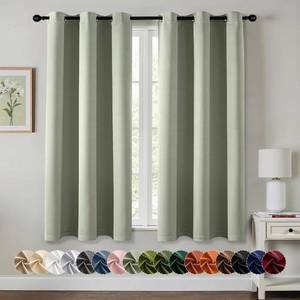 lot 371206 image: MIULEE Sage Green Blackout Curtains for Bedroom Living Room 63 Inches Long 2 Panels, Thermal Insulated Room Darkening Drapes Solid Grommet Top Noise Reducing Light Green Window Treatments 40x63 Inch